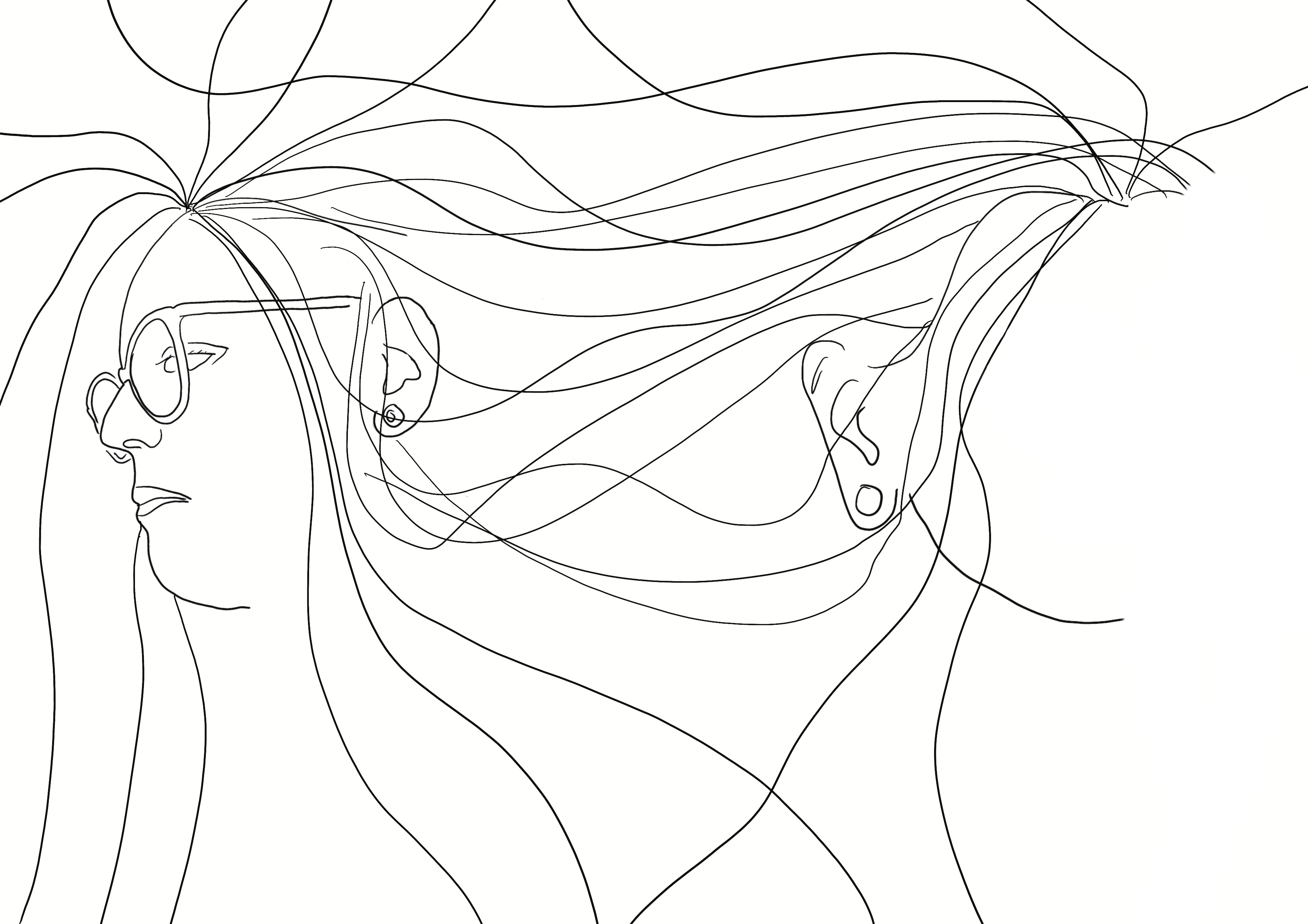 Line drawing abstract